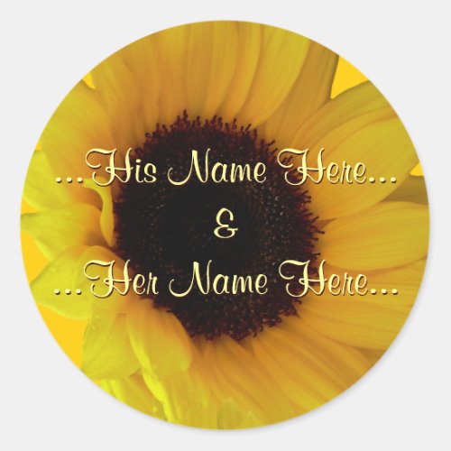 Sunflower Stickers Personalized Sunflower Stickers
