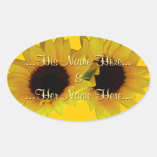 Sunflower Stickers Personalized Sunflower Stickers