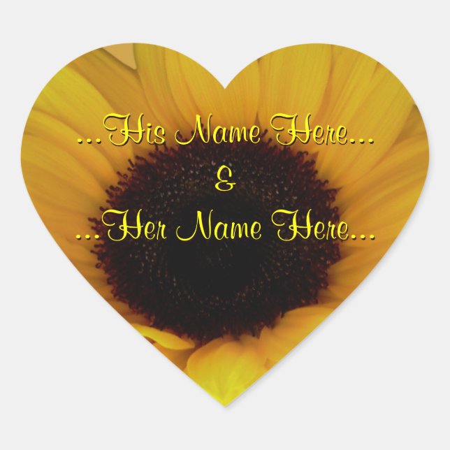 Sunflower Stickers Personalized Sunflower Stickers (Front)