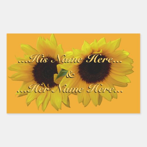 Sunflower Stickers Personalized Sunflower Stickers