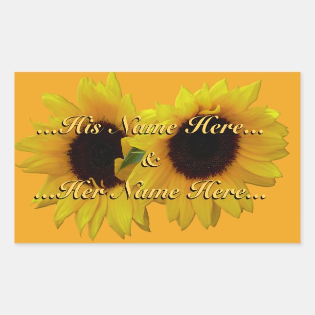 Sunflower Stickers Personalized Sunflower Stickers (Front)