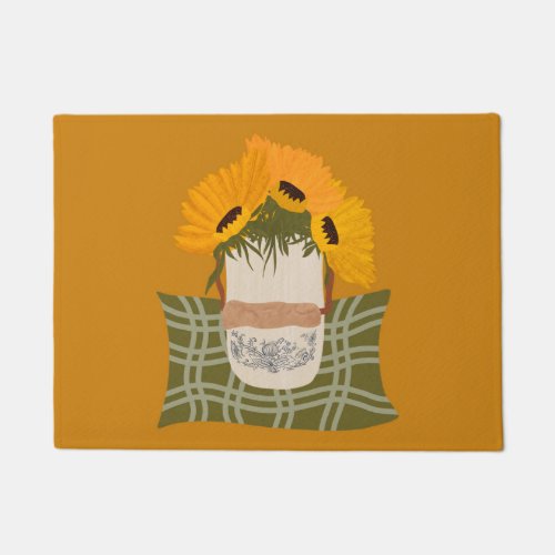 Sunflower Still Life Doormat