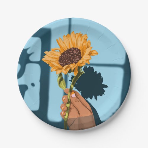 Sunflower Still Life Paper Plates