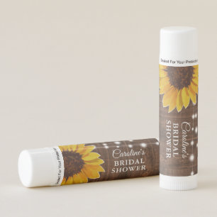 Sunflower & String Lights Bridal Shower Lip Balm