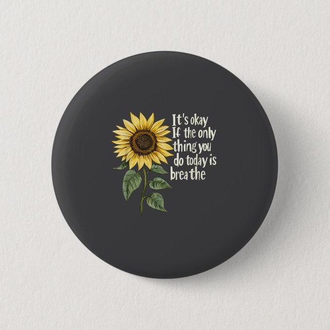 Sunflower Suicide Awareness  Button (Front)