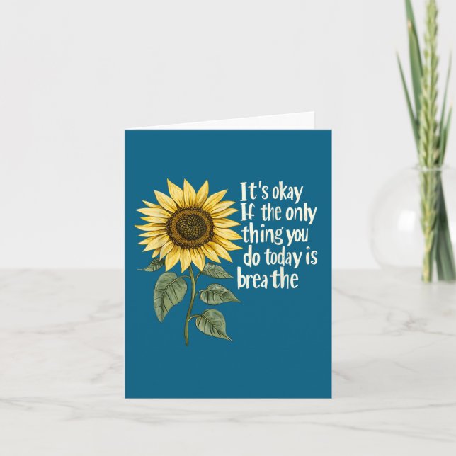 Sunflower Suicide Awareness  Card (Front)