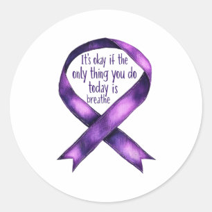 Sunflower Suicide Awareness  Classic Round Sticker