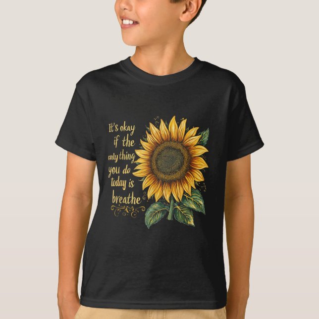 Sunflower Suicide Awareness  T-Shirt (Front)