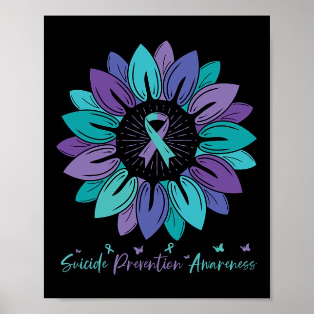 Sunflower Suicide Prevention Awareness Month  Poster (Front)
