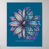 Sunflower Suicide Prevention Awareness Week Teal P