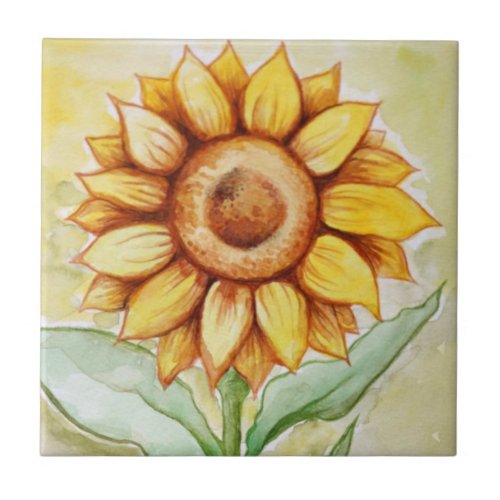 Sunflower Summer Ceramic Tile