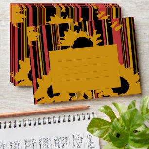 Sunflower Summer Gold Red Wedding Addressed Envelope