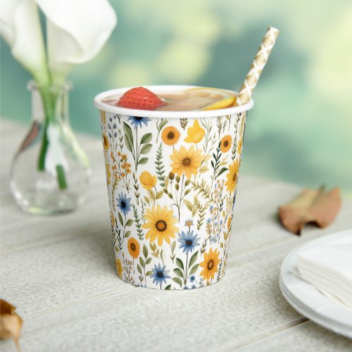 Sunflower Summer Party Paper Cups