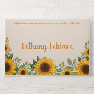 Sunflower Summer Roads to Freedom Quote HP Laptop Skin