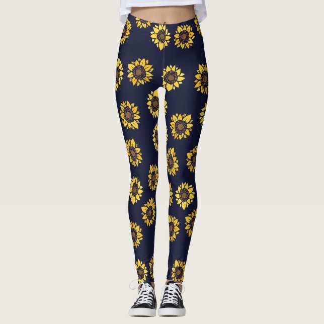 Sunflower summer sunshine leggings (Front)