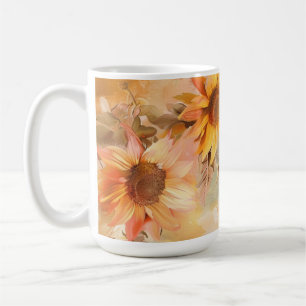 Sunflower Summer Yellow Watercolor Coffee Mug