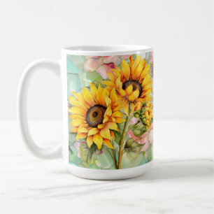 Sunflower Summer Yellow Watercolor Coffee Mug