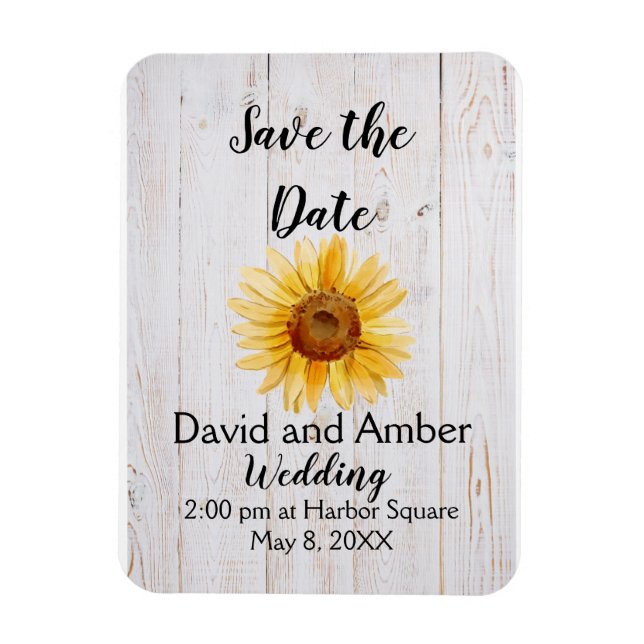 Sunflower Sun shine Save the Date Magnet (Vertical)