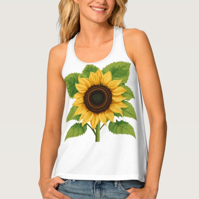 Sunflower & Sun – Symbol of Optimism & Growth Tank Top (Front)