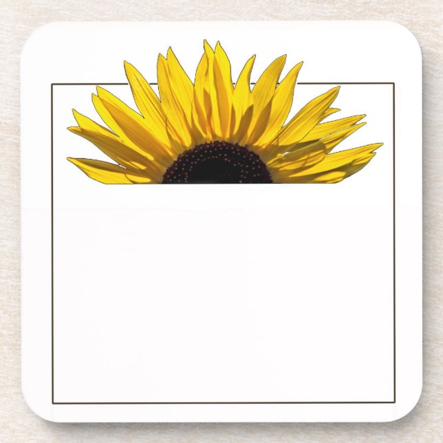 Sunflower Sunrise Beverage Coaster (Front)
