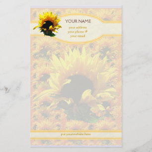 Sunflower Sunrise Personalized Stationery