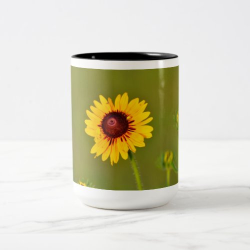 Sunflower sunrise Two_Tone coffee mug