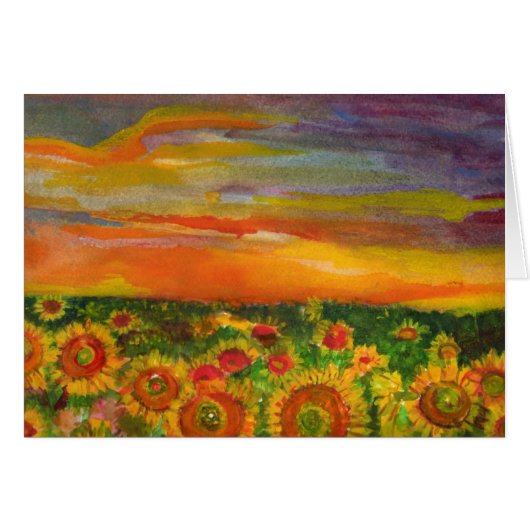 Sunflower Sunset Cards (Front Horizontal)