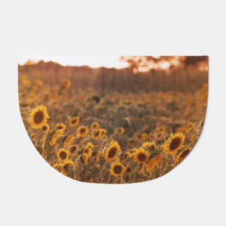 Sunflower Sunset in a Rural Field Color Matt Doormat