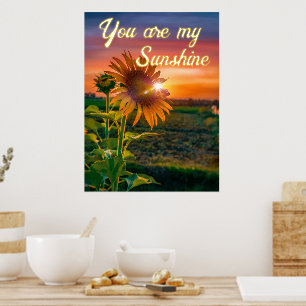 Sunflower Sunset Photo You My Sunshine Foil Prints