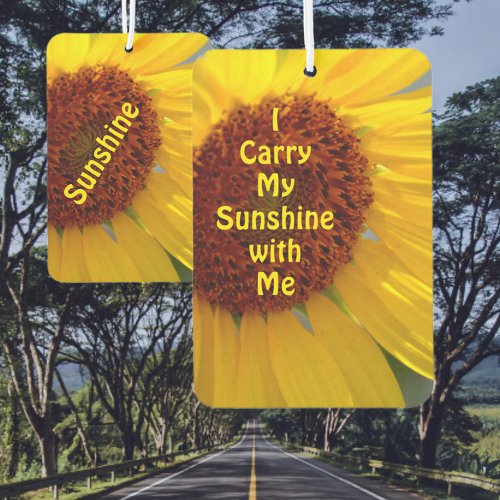 Sunflower Sunshine Bold Bright car Air Freshener