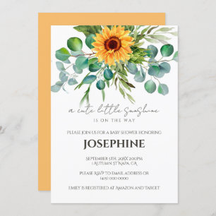 Sunflower Sunshine Fall Baby Shower Invitation