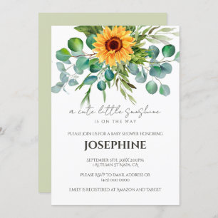 Sunflower Sunshine Fall Baby Shower Invitation