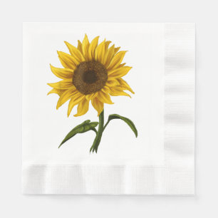 Sunflower Sunshine Floral Watercolor Flower Napkins