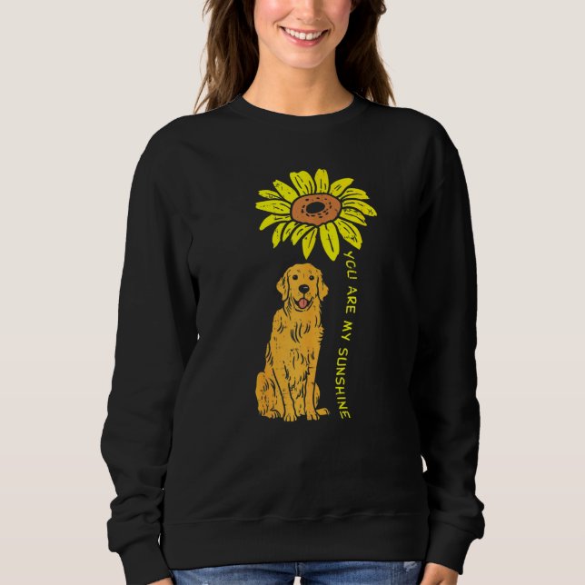Sunflower Sunshine Golden Retriever Pet Dog Girls  Sweatshirt (Front)