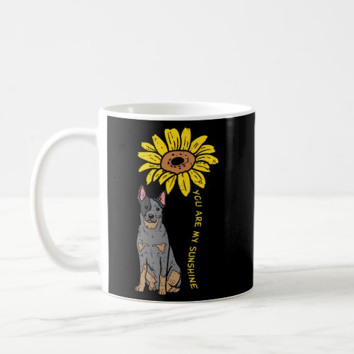 Sunflower Sunshine Heeler Animal Blue Red Cattle D Coffee Mug