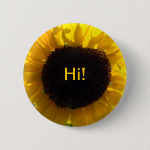 Sunflower Sunshine Hello Button