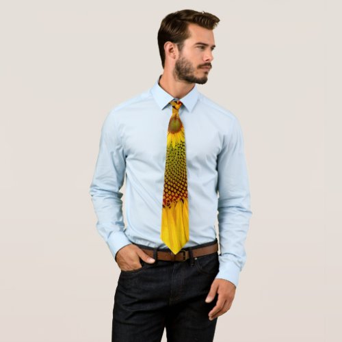 SUNFLOWER SUNSHINE PHOTO MENS NECK TIE