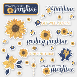 Sunflower Sunshine Stickers