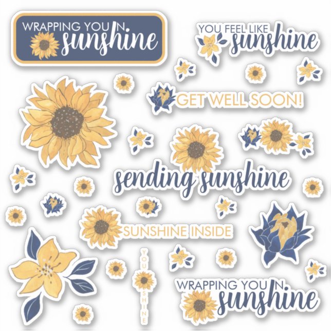 Sunflower Sunshine Stickers (Front)