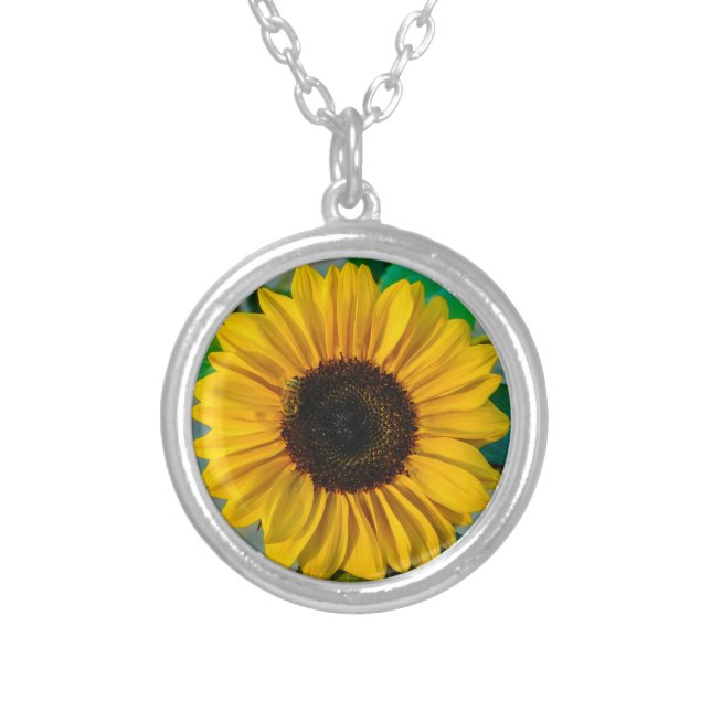 Sunflower Supreme Silver Plated Necklace (Front)
