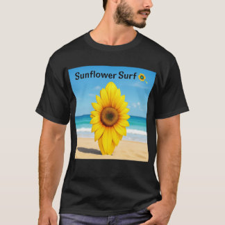 Sunflower Surfboard Ocean Vibes 🌻🏄♀️ T-Shirt
