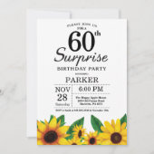 Sunflower Surprise 60th Birthday Invitation (Front)