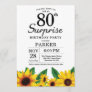 Sunflower Surprise 80th Birthday Invitation