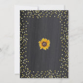 Sunflower Sweet 16 Birthday Chalkboard Invitation (Back)