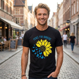 Sunflower symbol of Peace. Peace for Ukraine. Tri-Blend Shirt