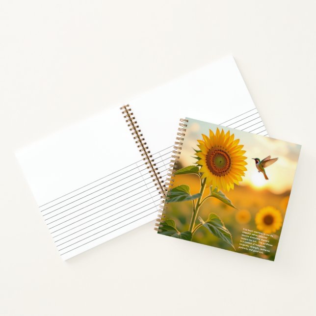 Sunflower Symbolism  Notebook (Inside)