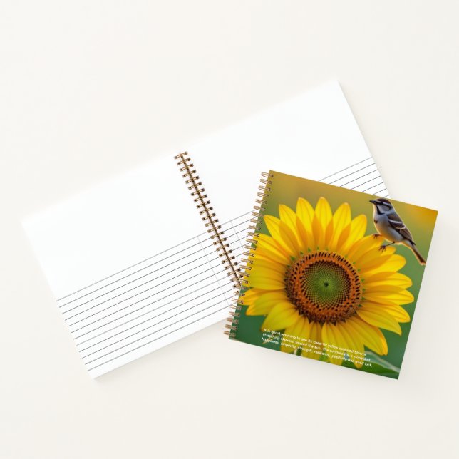 Sunflower Symbolism Notebook (Inside)