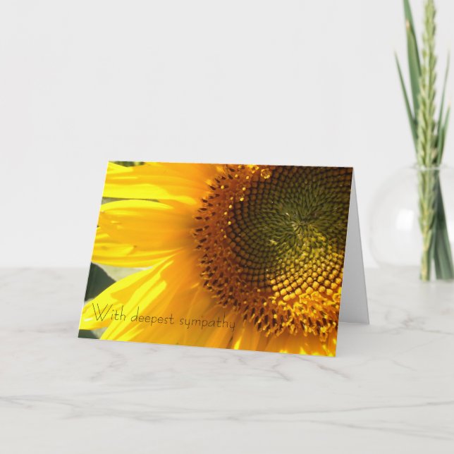 Sunflower Sympathy Card (Front)