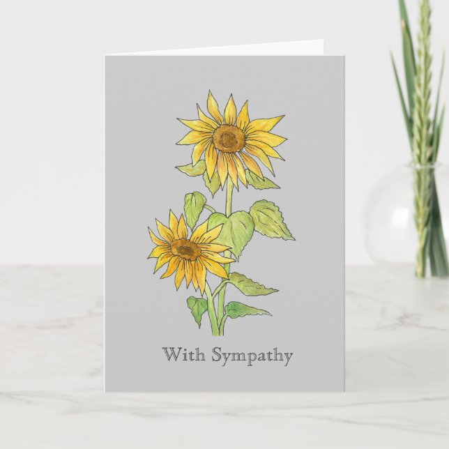 Sunflower Sympathy Card (Front)