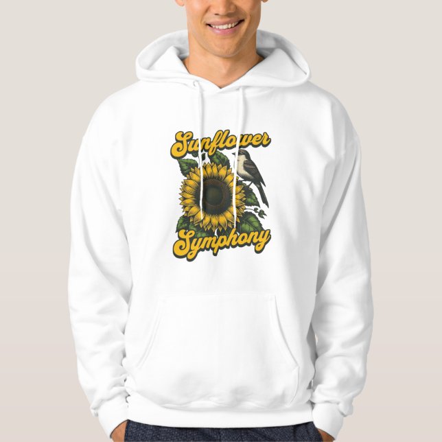 Sunflower Symphony T-Shirt Hoodie (Front)